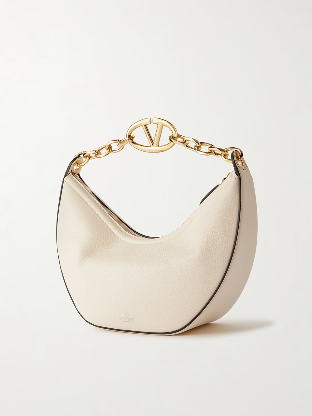 Valentino Garavani  – Ivory Small VLogo Hobo Bag
