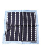 Dolce & Gabbana - Blue Heart Spade Silk Handkerchief Scarf