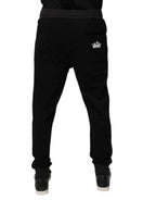 Dolce & Gabbana - Black Logo Men Jogger Cotton Sweatpants Pants
