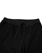 Dolce & Gabbana - Black Logo Men Jogger Cotton Sweatpants Pants