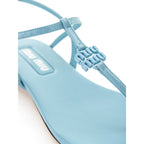 Miu Miu – Blue Patent Leather Flip-Flop Sandals