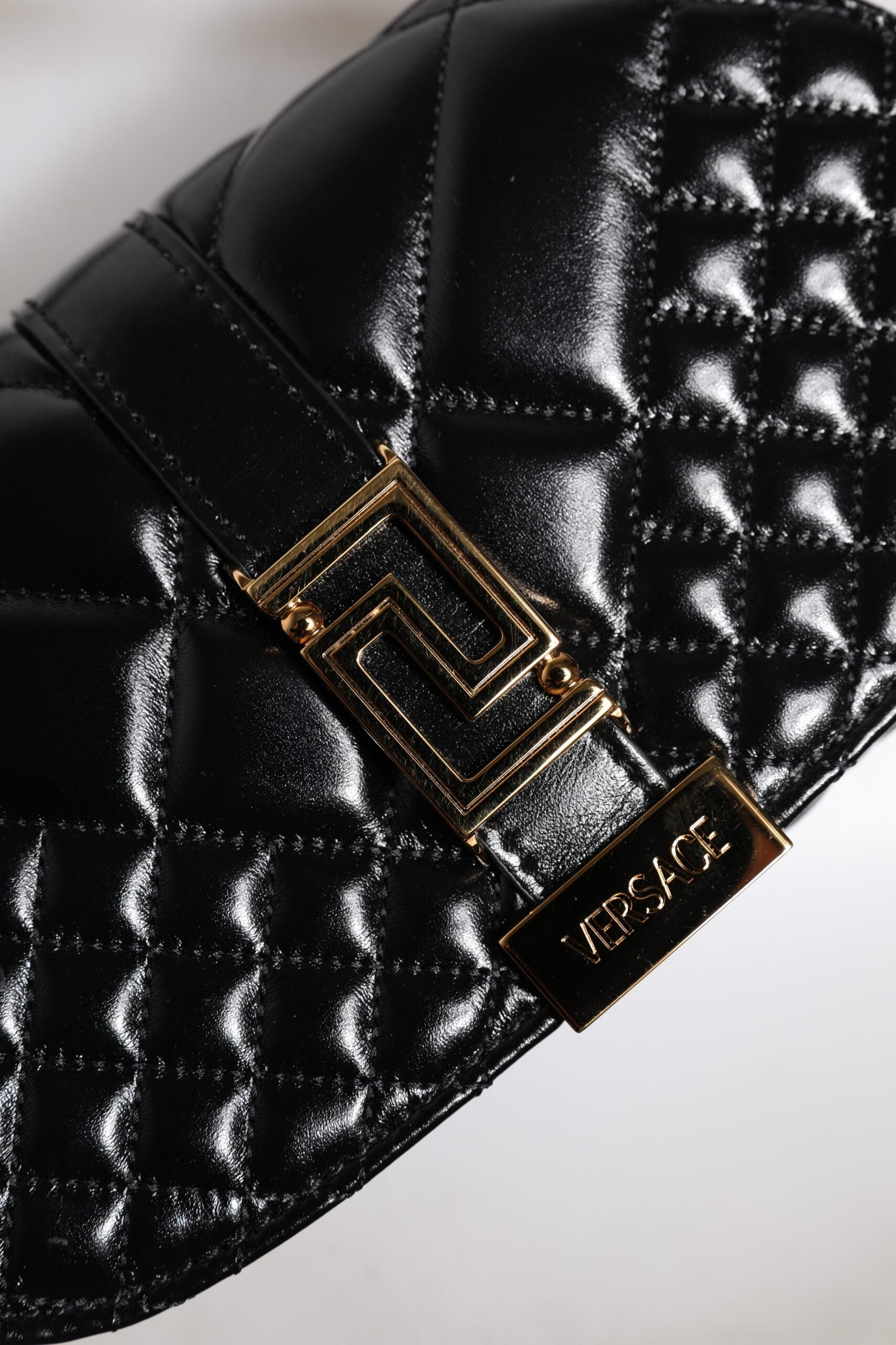 Versace – Black Calfskin Shoulder Bag