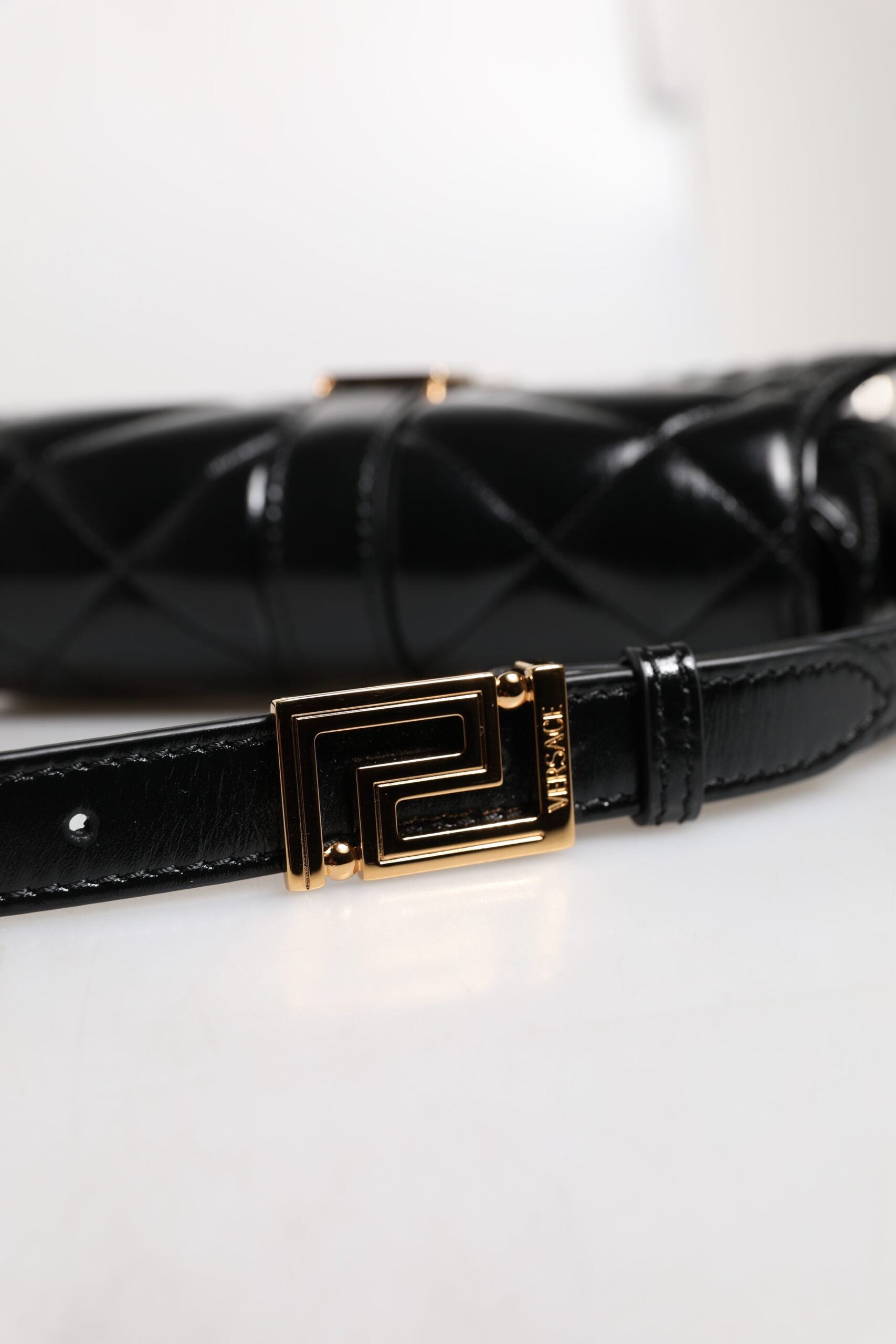 Versace – Black Calfskin Shoulder Bag