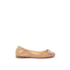 Christian Louboutin - Beige Patent Leather Ballet Flat