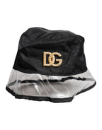 Dolce & Gabbana - Black Nylon PVC DG Logo Bucket Hat