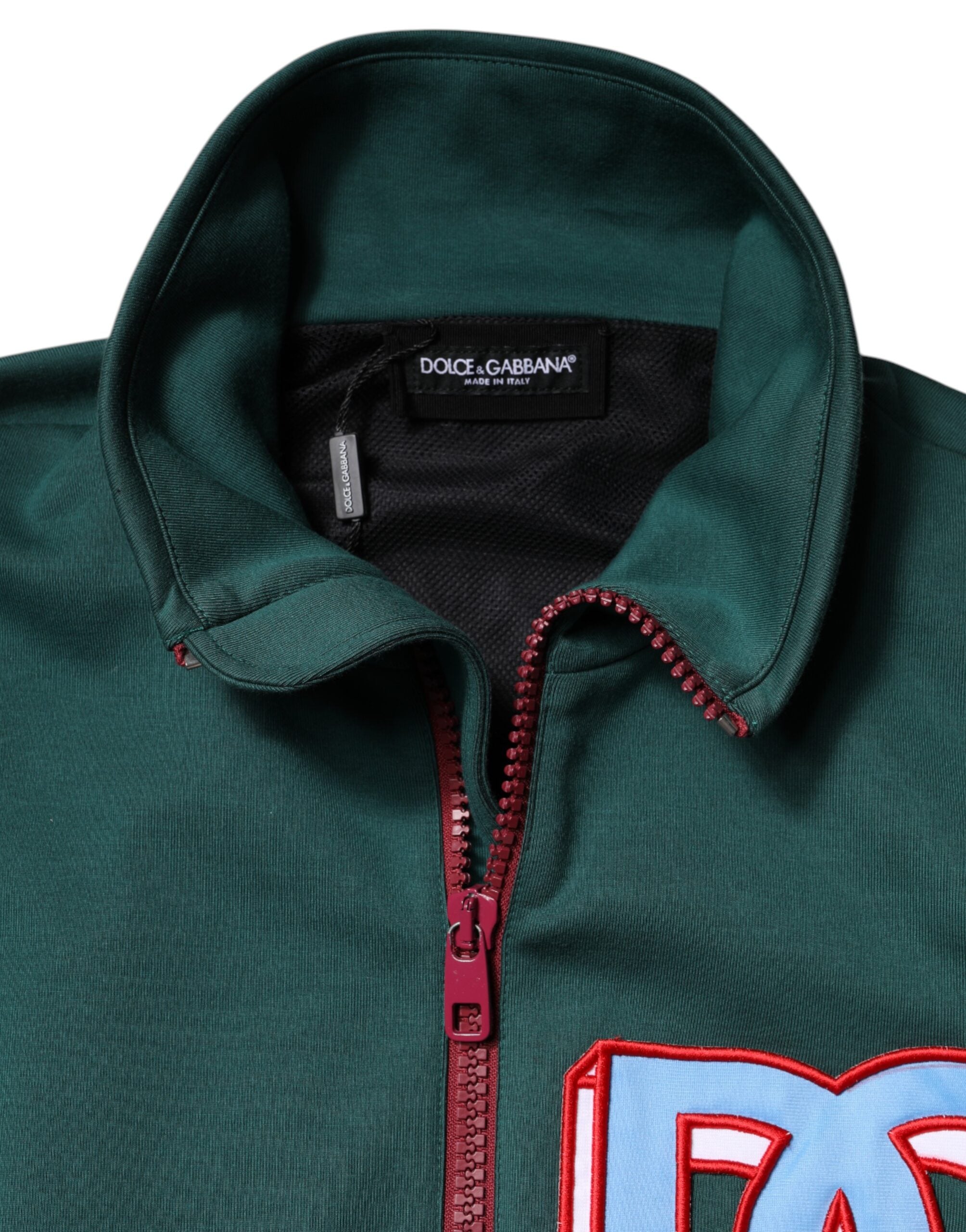 Dolce & Gabbana - Multicolor Cotton Logo Full Zip Jacket