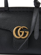 Gucci – Black Leather GG Marmont Handbag