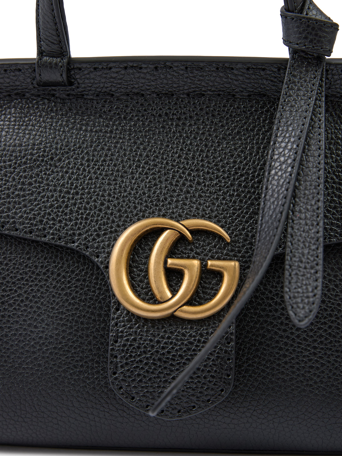 Gucci – Black Leather GG Marmont Handbag