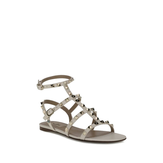 Valentino Garavani – Off-White Rockstud Flat Sandals