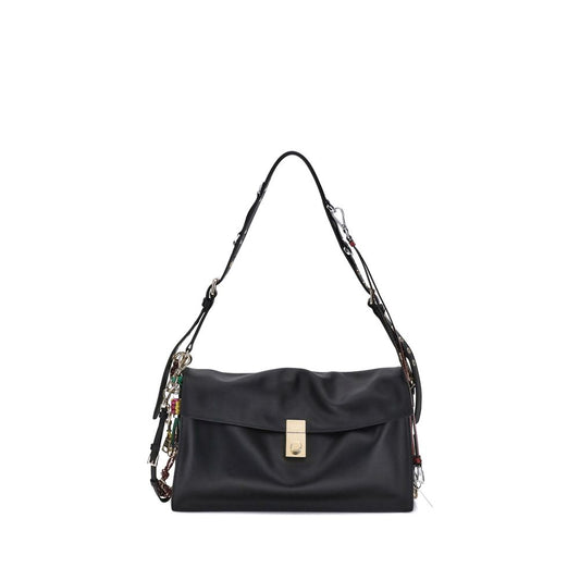 Prada – Soft Sound Large Leather Shoulder Bag in Black