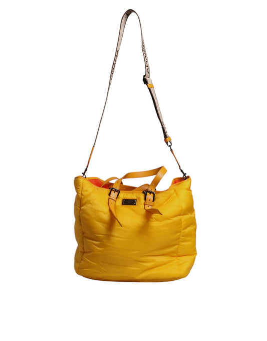 Dolce & Gabbana – Yellow Orange Nylon Logo Tote Bag