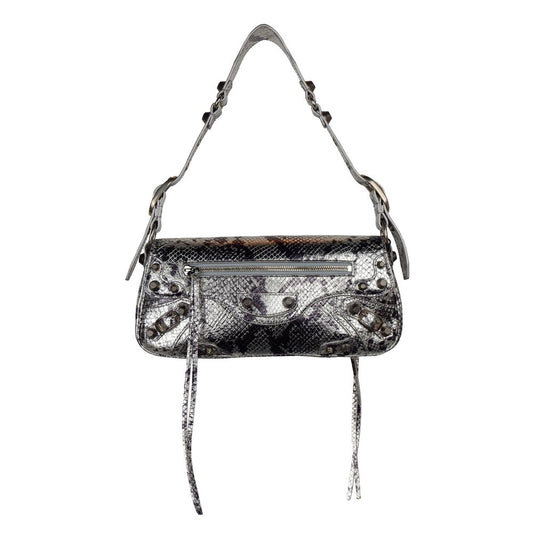 Balenciaga – Silver Snakeskin Shoulder Bag
