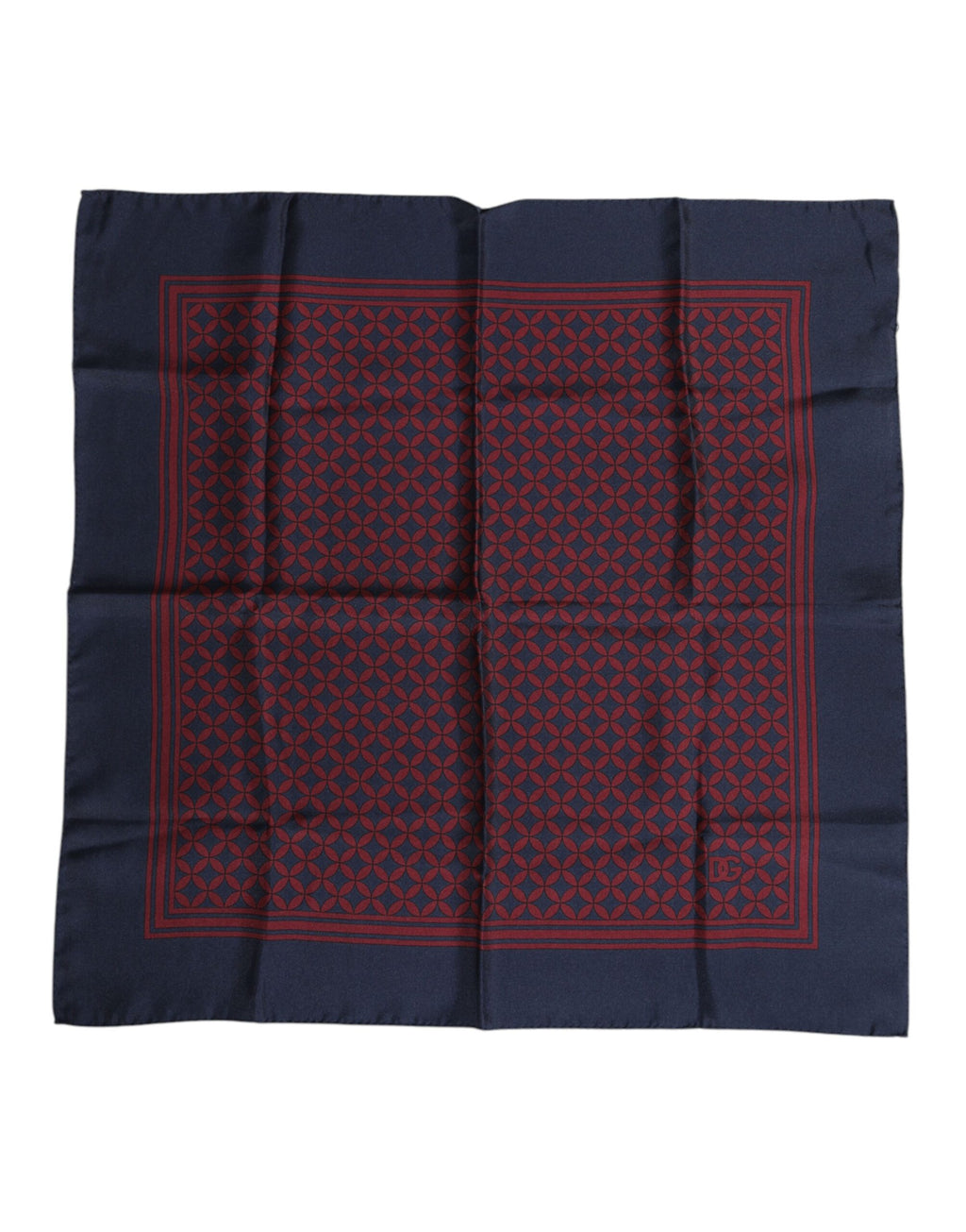 Dolce & Gabbana - Red Blue Printed Silk Square Men Foulard Scarf