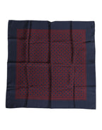 Dolce & Gabbana - Red Blue Printed Silk Square Men Foulard Scarf