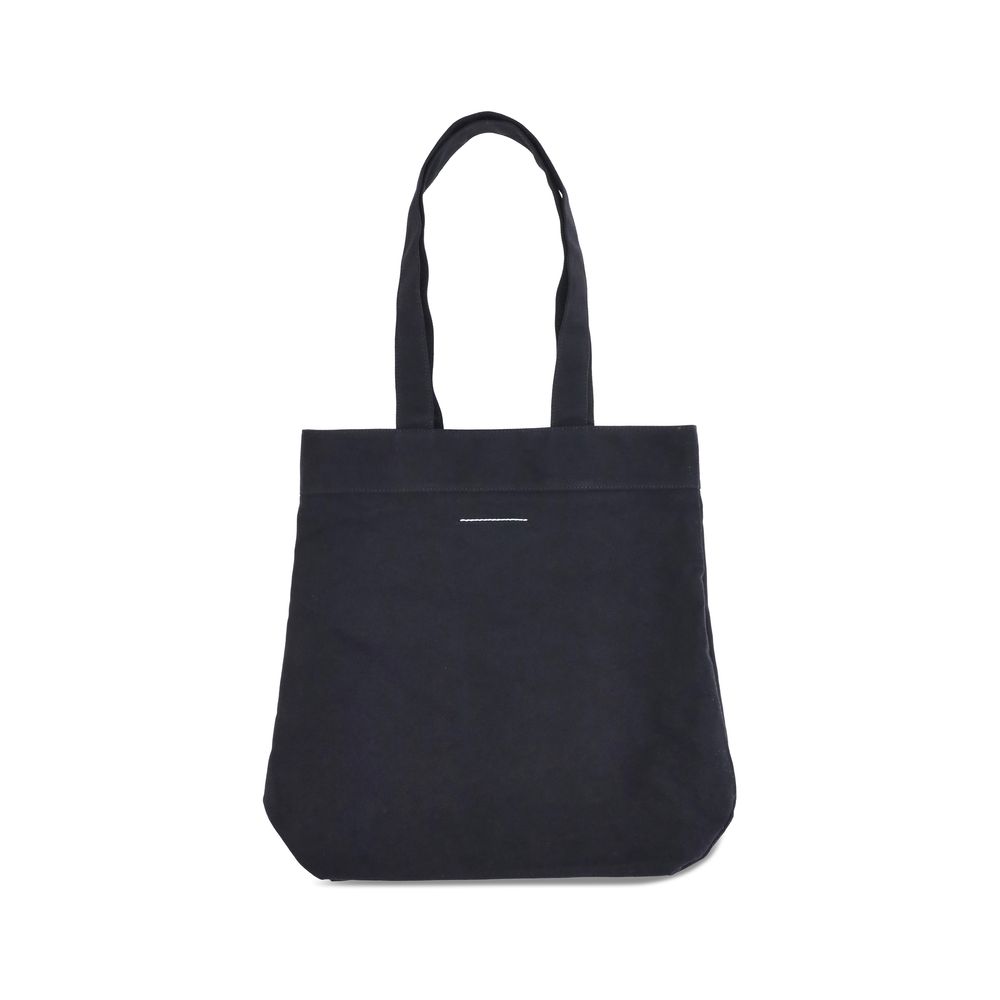 Maison Margiela  – Black Cotton Logoed Tote Bag