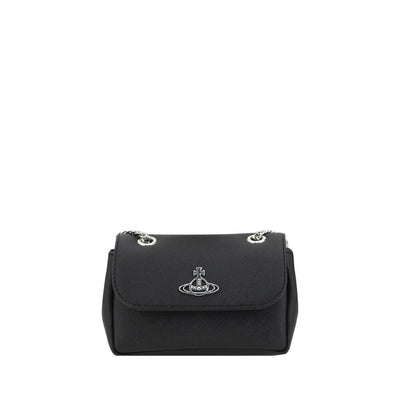 Vivienne Westwood – Black Shoulder Bag with Orb Plaque