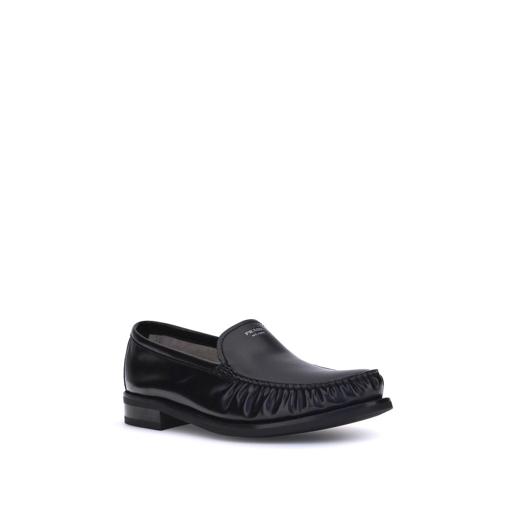 Prada – Brushed Leather Loafers