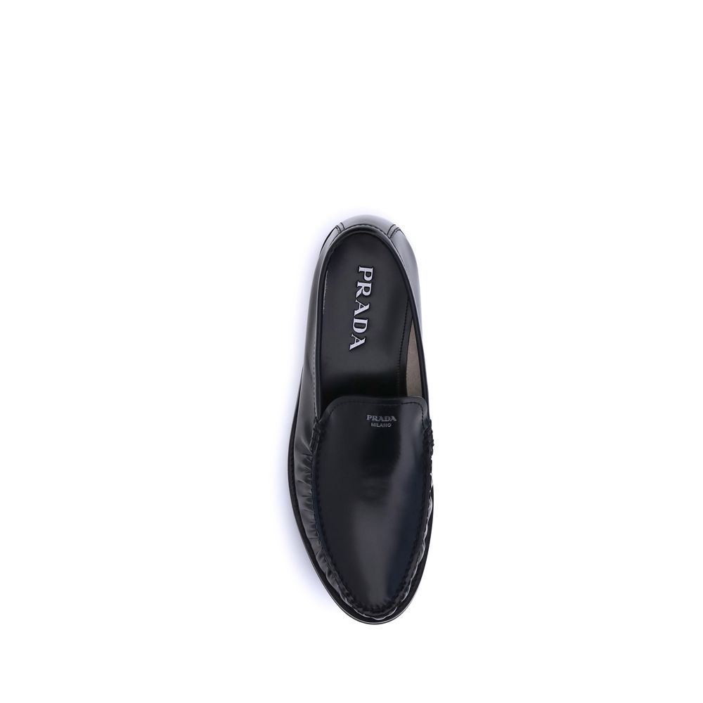 Prada – Brushed Leather Loafers
