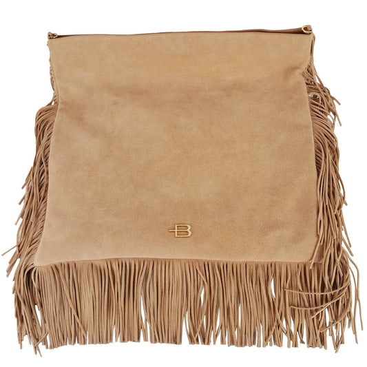 Baldinini Trend – Beige Calfskin Crossbody Bag