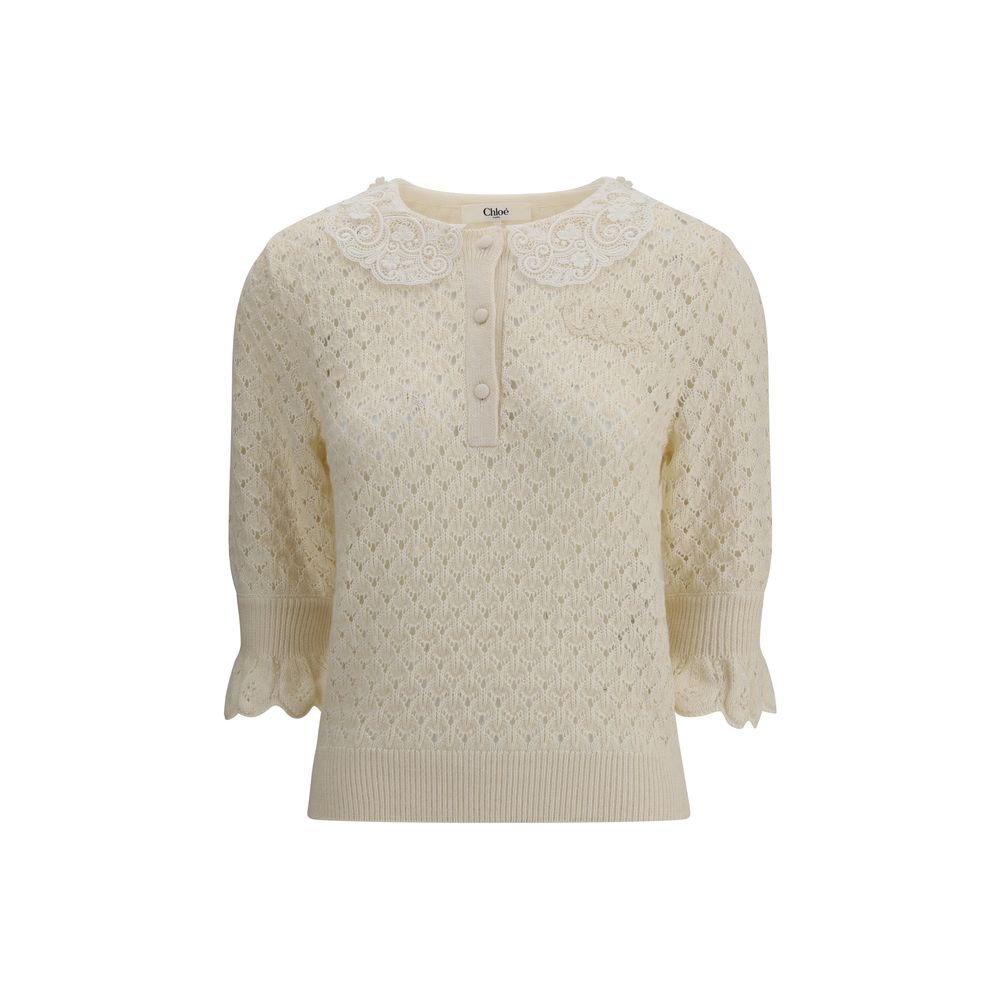 Chloé - Cream Cotton Sweatshirt