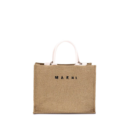Marni – Large Raffia-Effect Cotton Tote Bag