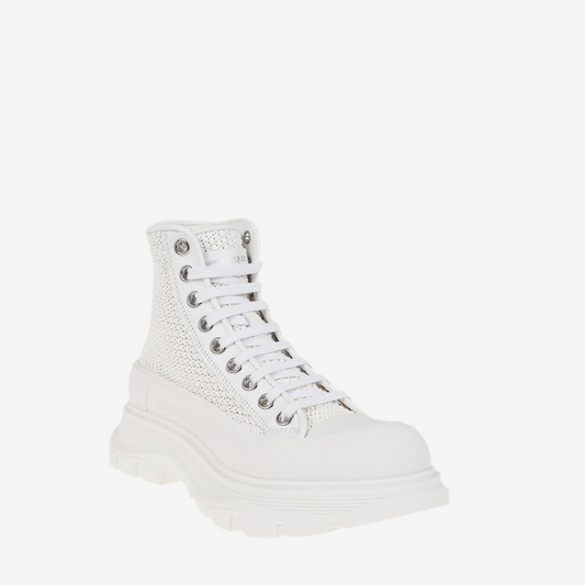 Alexander McQueen – Tread Slick Raffia High-Top Sneakers
