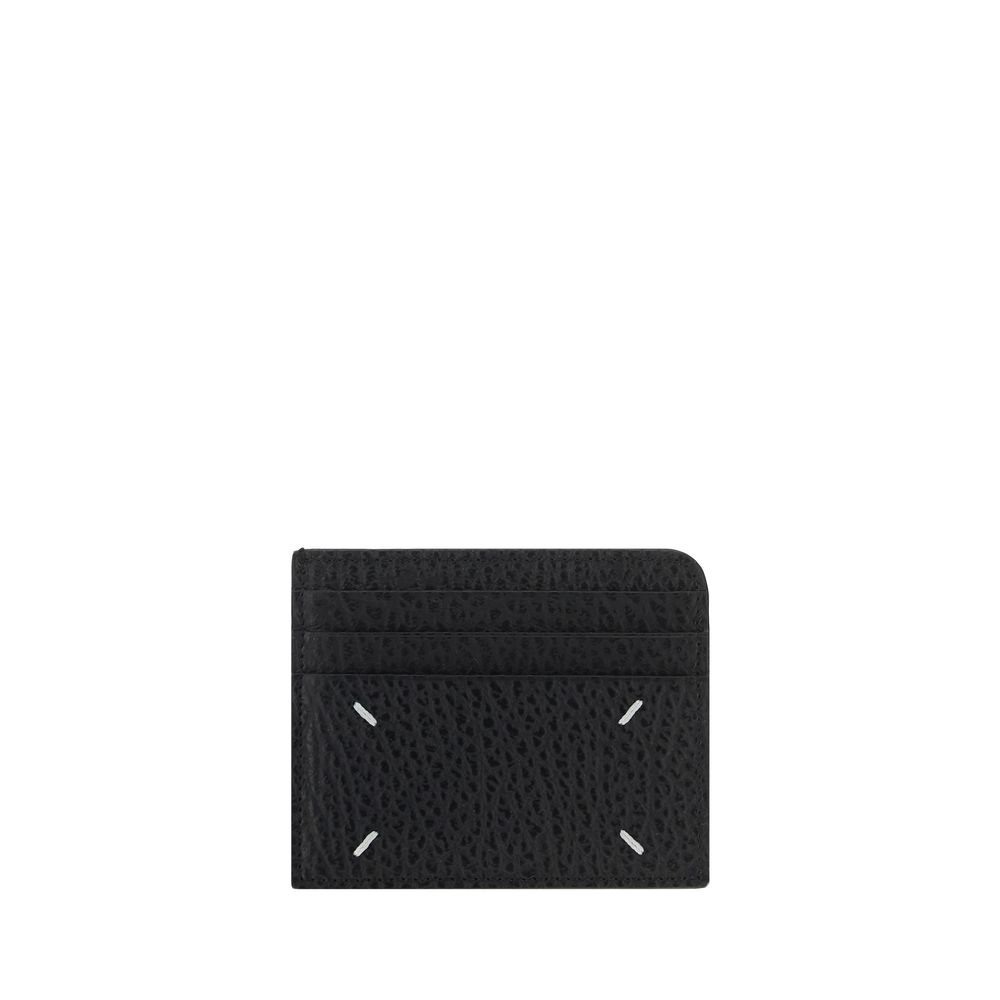 Maison Margiela – Grained Leather Card Holder in Black