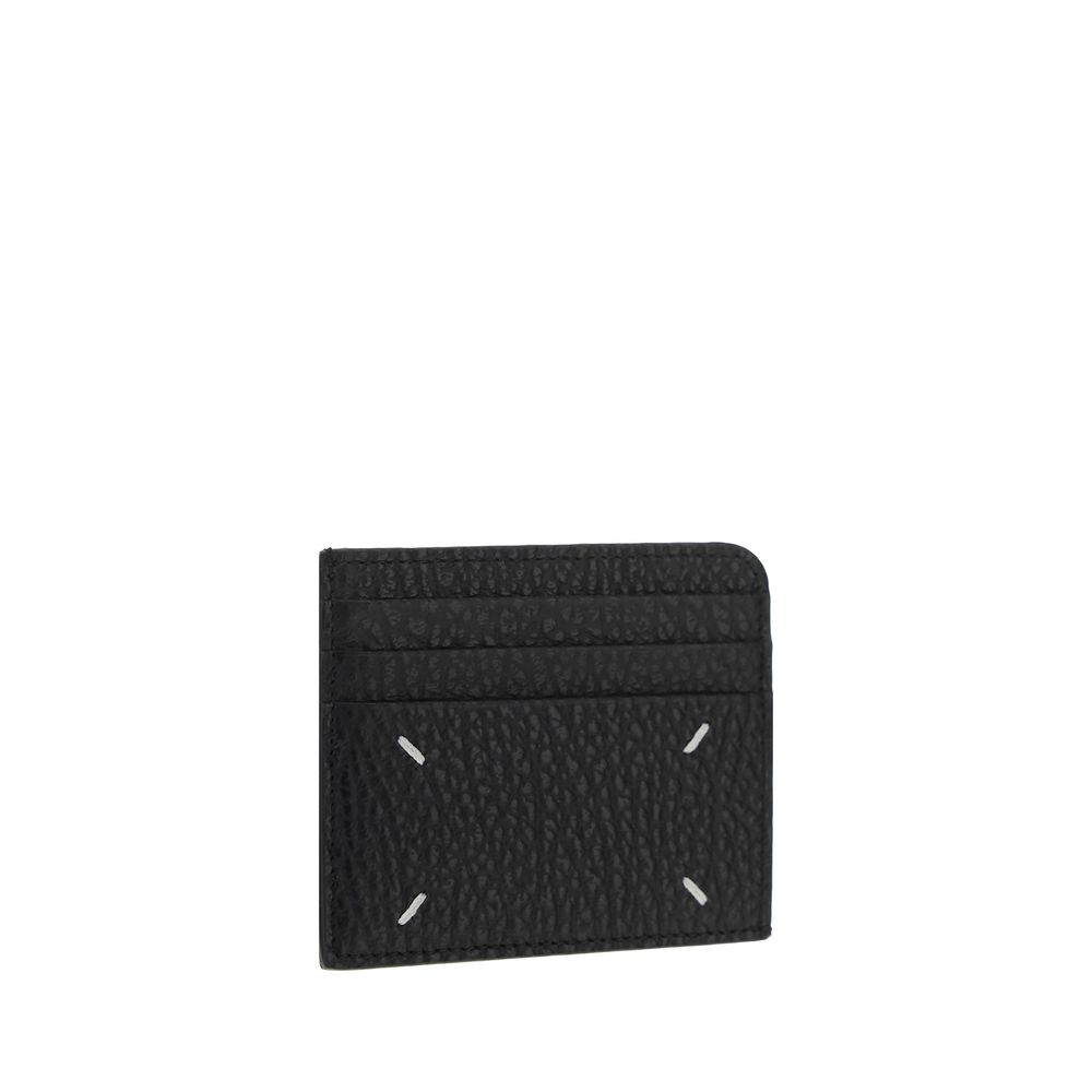 Maison Margiela – Grained Leather Card Holder in Black