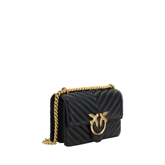 Pinko – Mini Love Quilted Shoulder Bag in Black