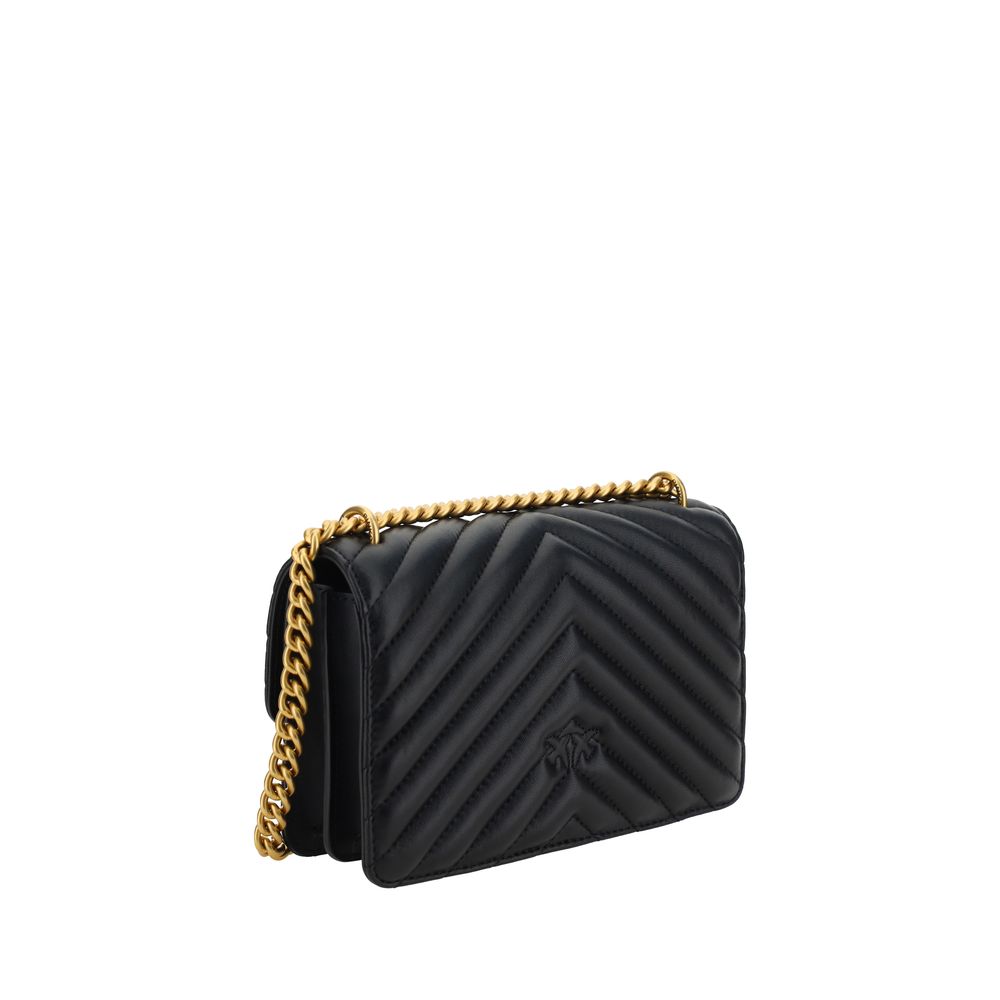 Pinko – Mini Love Quilted Shoulder Bag in Black