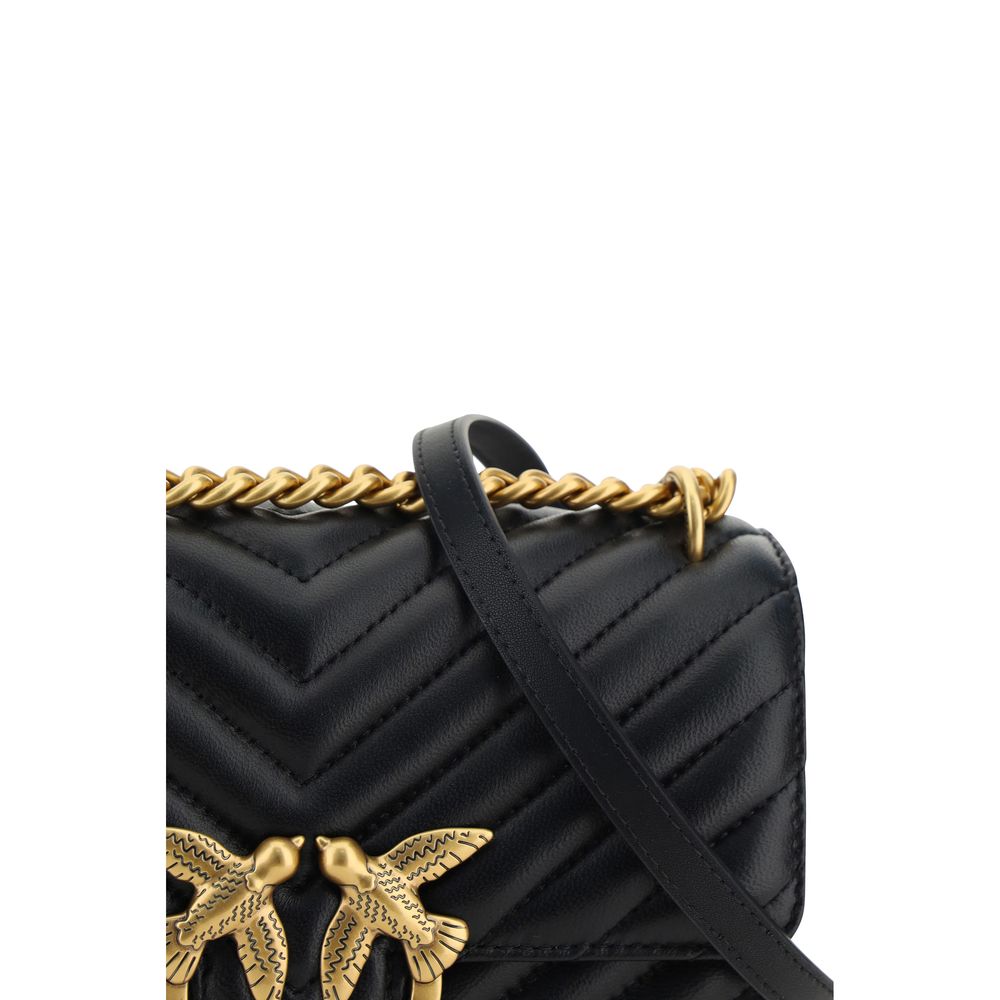 Pinko – Mini Love Quilted Shoulder Bag in Black