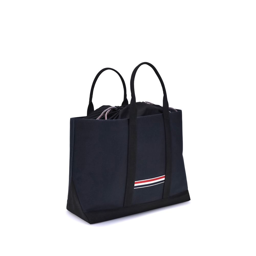 Thom Browne – Leather Tool Tote Bag in Navy