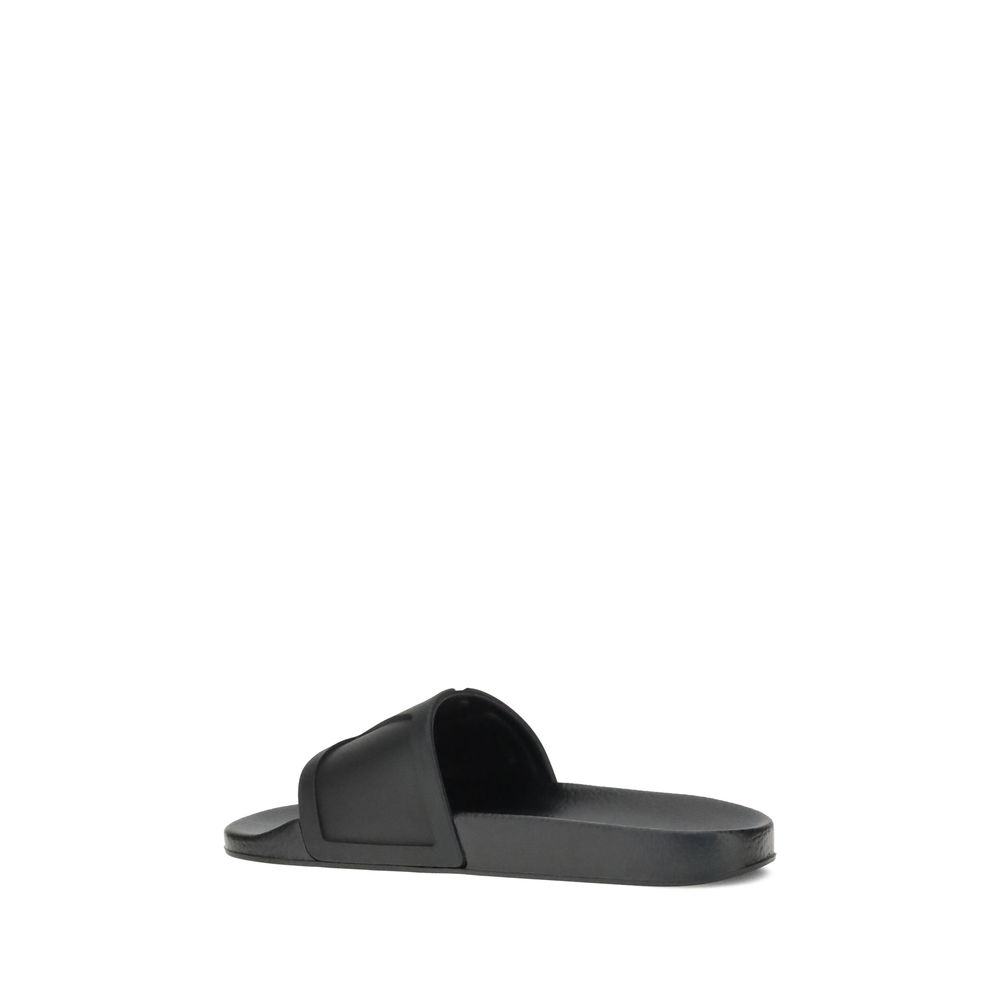 Valentino Garavani – Rubber Slides with Embossed VLogo