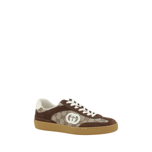 Gucci – GG Fabric and Leather Sneakers