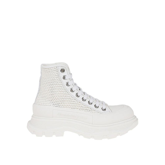 Alexander McQueen – Tread Slick Raffia High-Top Sneakers