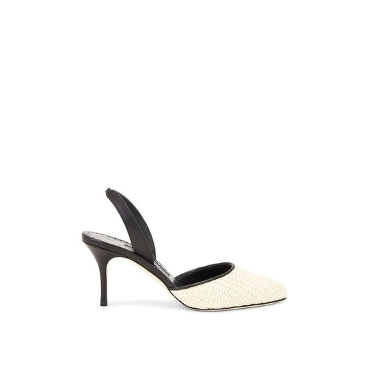 Manolo Blahnik – Casam 70 Raffia Pumps