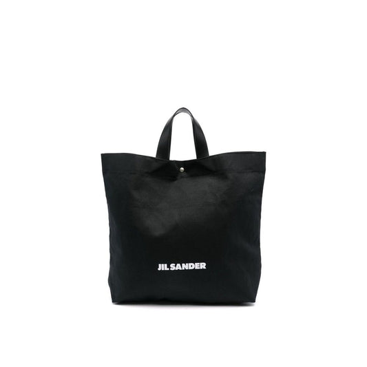 Jil Sander – Black Logo-Print Canvas Tote Bag