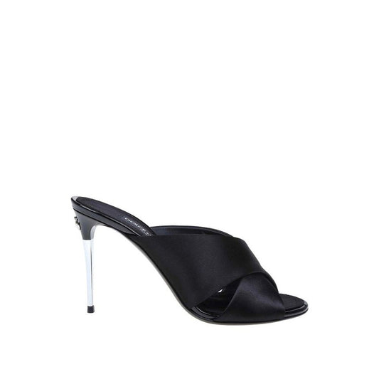 Dolce & Gabbana – Keira Black Satin Sandals
