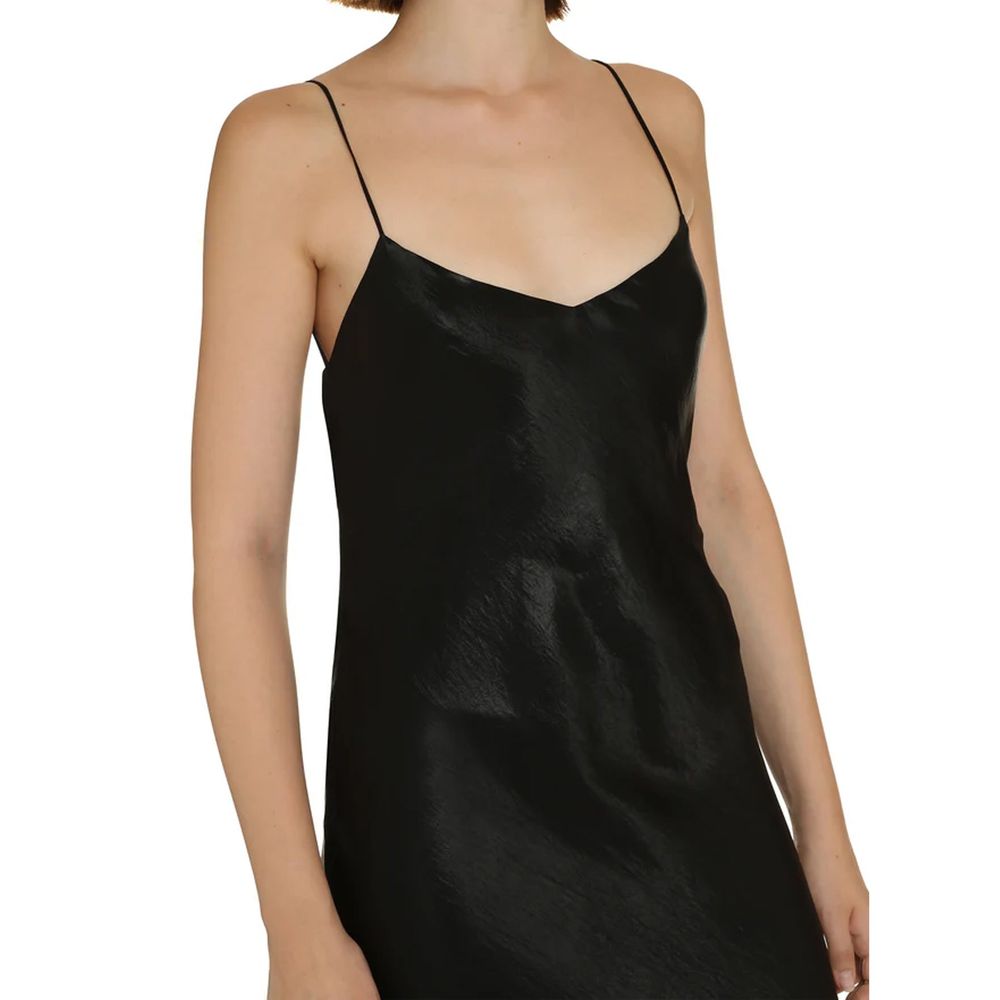 Saint Laurent-  Black Acetate Casual Dress