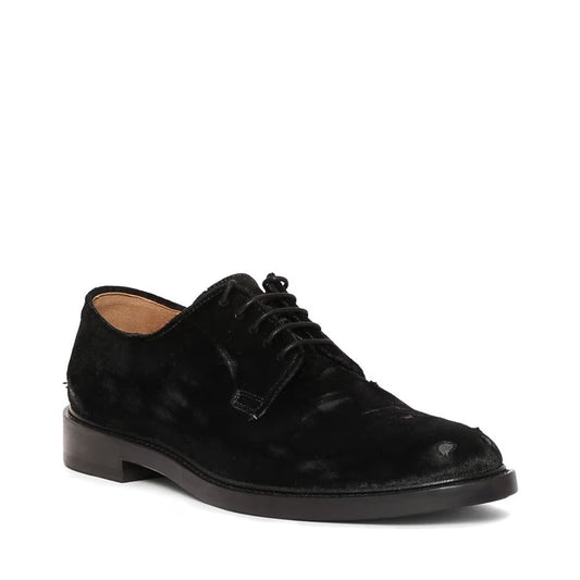 Maison Margiela – Black Distressed Suede Oxford Shoes