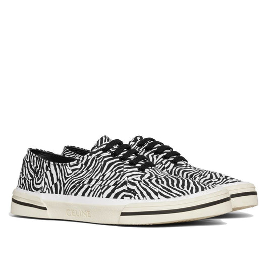 Celine – Elliot Zebra Print Canvas Sneakers
