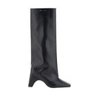 Coperni – Black Leather Bridge Knee-High Boots