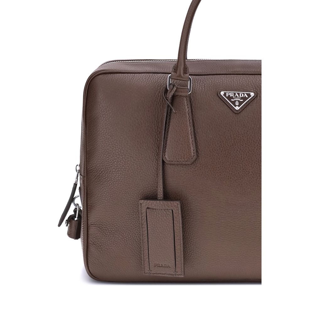 Prada – Brown Leather Briefcase