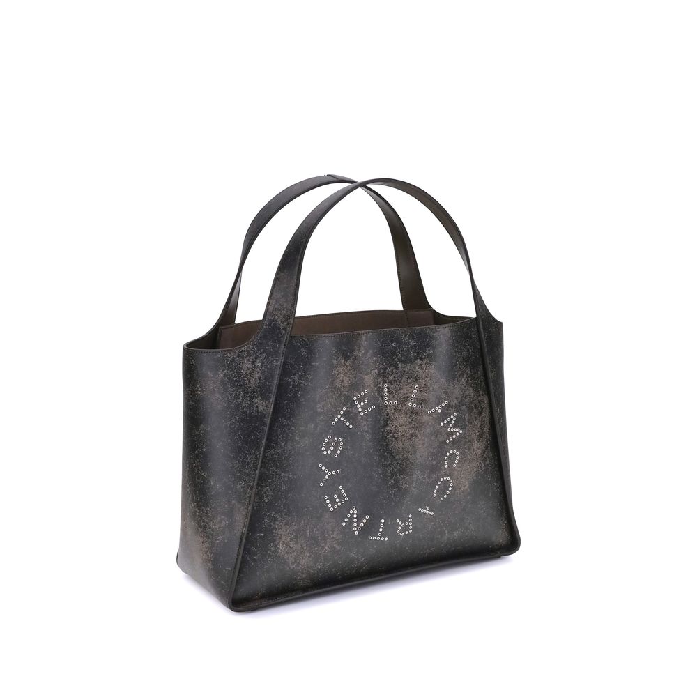 Stella McCartney – Aged-Effect Logo Eyelet Tote Bag