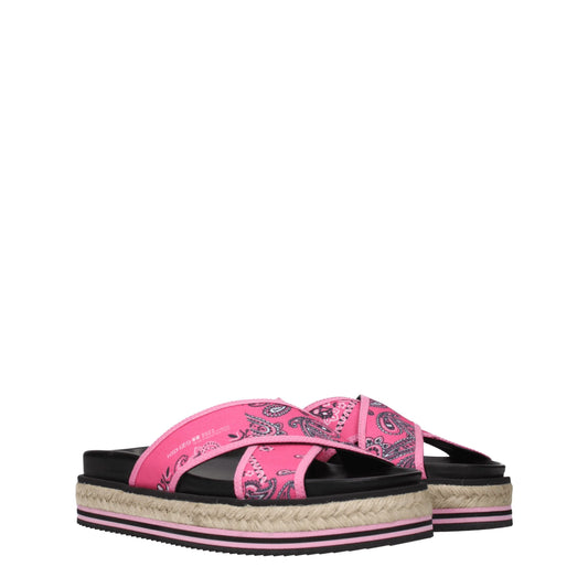 Kenzo – Pink Fabric Slippers Sandals