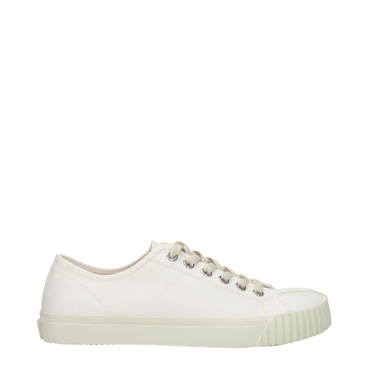 Maison Margiela - White Fabric Low Tops Sneakers