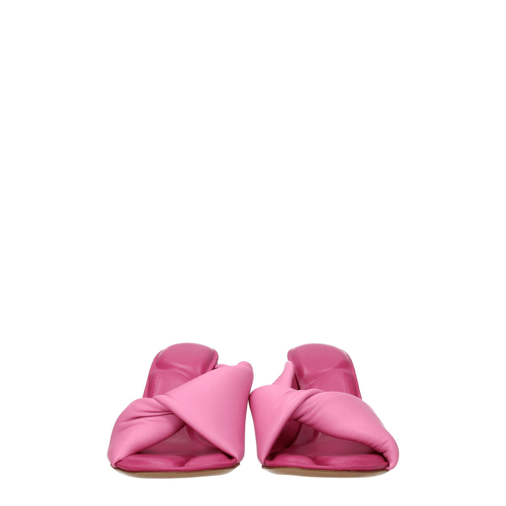 Jacquemus – Pink Leather Stiletto Heels Sandals