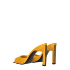 The Attico – Orange Satin Rhinestone Stiletto Sandals
