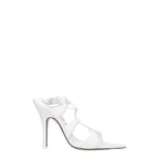 The Attico – White Leather Stiletto Sandals