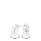 The Attico – White Leather Stiletto Sandals